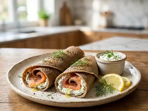 Roulés de Sarrasin au Saumon et Crème Citronnée - Photo de présentation