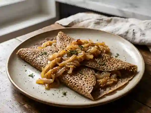 Galettes sarrasin et fondue d'oignons au cidre - Photo de présentation