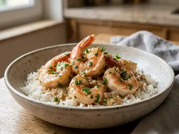 Gambas au Cognac et Crème Onctueuse - Photo de présentation