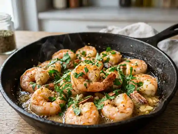 Gambas Snackées au Whisky et Beurre d'Ail - Photo de présentation