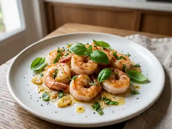 Gambas Croustillantes à l'Ail et Basilic Frais - Photo de présentation