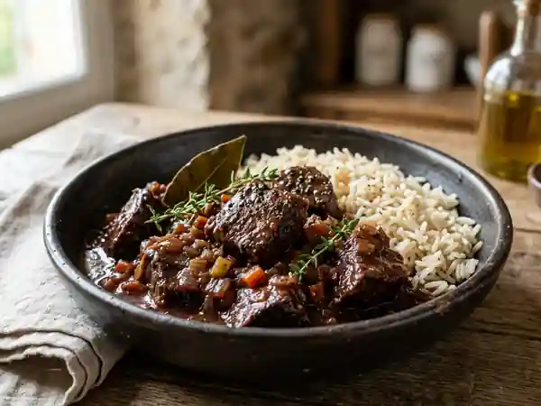 Gardianne de Taureau Provençale : Recette Traditionnelle et Savoureuse - Photo de présentation