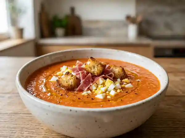 Gaspacho Andalou Frais et Sa Garniture Croquante - Photo de présentation