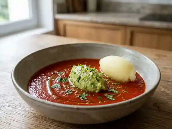 Gaspacho givré au guacamole et citron - Photo de présentation
