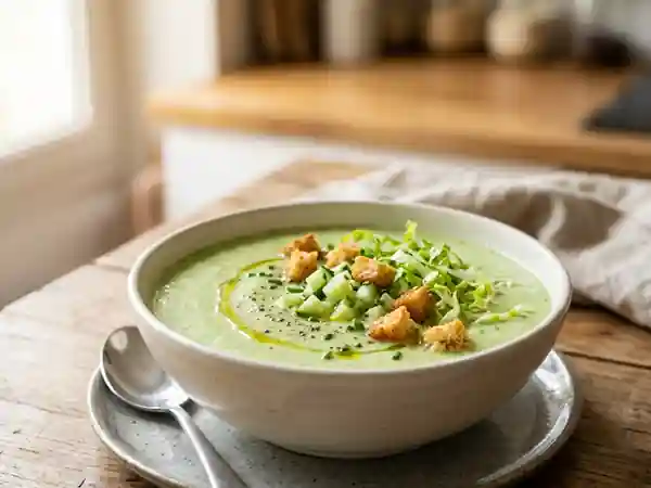 Gaspacho de concombre velouté au yaourt - Photo de présentation