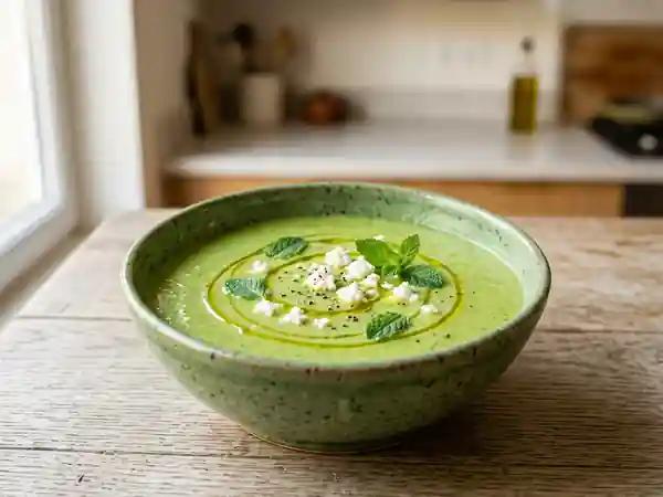 Gaspacho frais de courgettes au Carré Frais, recette légère et savoureuse - Photo de présentation