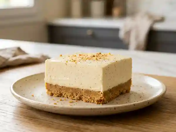 Entremets vanille fondant et biscuit croquant - Photo de présentation