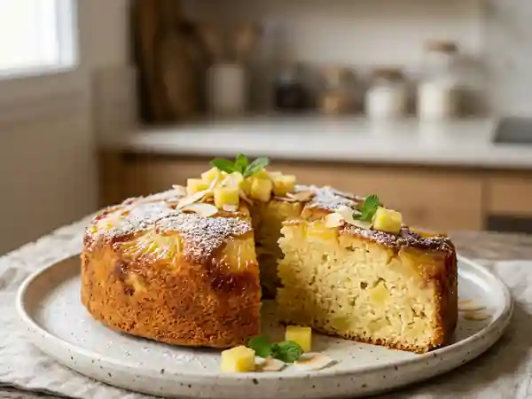 Gâteau à l'ananas express moelleux et rapide - Photo de présentation