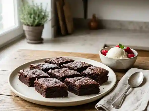 Gâteau au chocolat en losanges fondant et gourmand - Photo de présentation