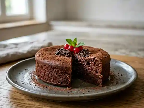 Gâteau au chocolat express, facile et économique pour une personne - Photo de présentation