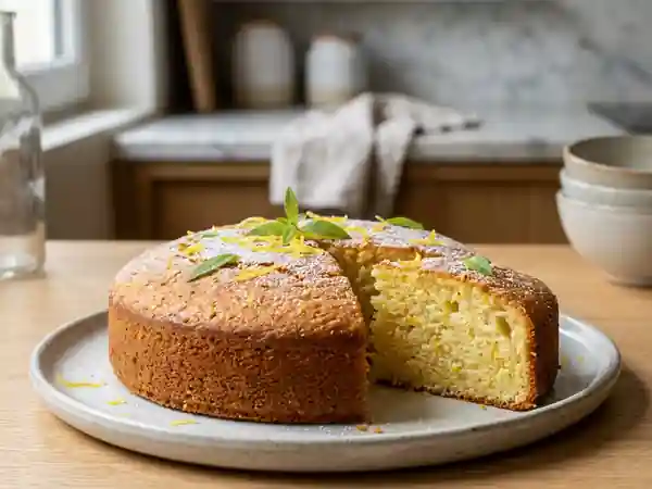 Gâteau au yaourt moelleux aux zestes de citron : recette facile et légère - Photo de présentation