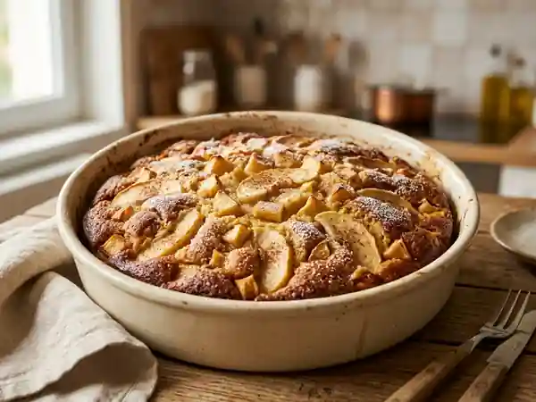 Gâteau aux pommes traditionnel de Mamie Charline : recette facile et savoureuse - Photo de présentation