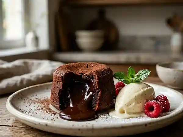 Cœur coulant au chocolat noir intense - Photo de présentation