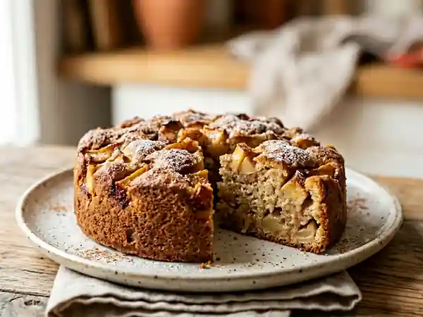 Gâteau crétois aux pommes fondant et parfumé - Photo de présentation