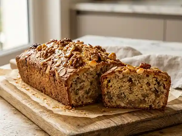 Gâteau croquant aux noix, amandes et miel : douceur croustillante et gourmande - Photo de présentation