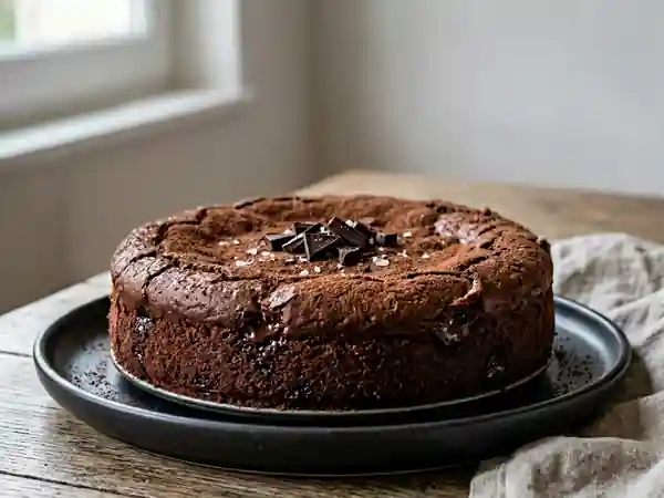 Gâteau danois moelleux au chocolat fondant - Photo de présentation