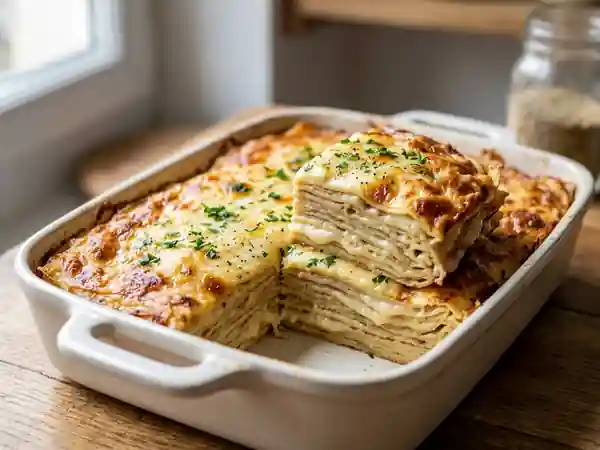 Gâteau de crêpes fondant au fromage - Photo de présentation
