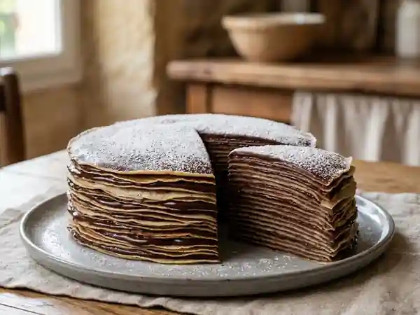 Gâteau de crêpes au chocolat fondant : recette gourmande et facile - Photo de présentation