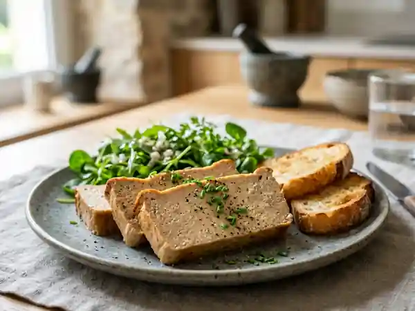 Gâteau de foie de lapin fondant et savoureux - Photo de présentation