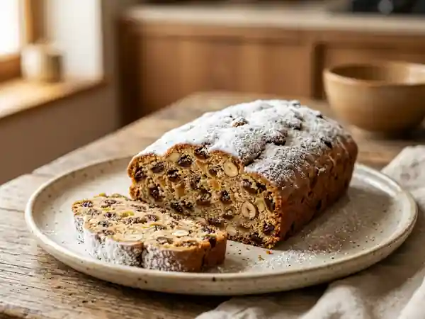 Gâteau de Noël allemand traditionnel moelleux et épicé - Photo de présentation