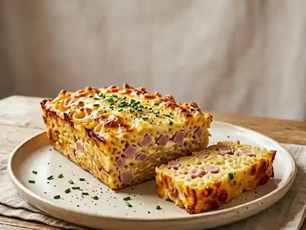 Gâteau de pâtes au jambon facile et gourmand - Photo de présentation