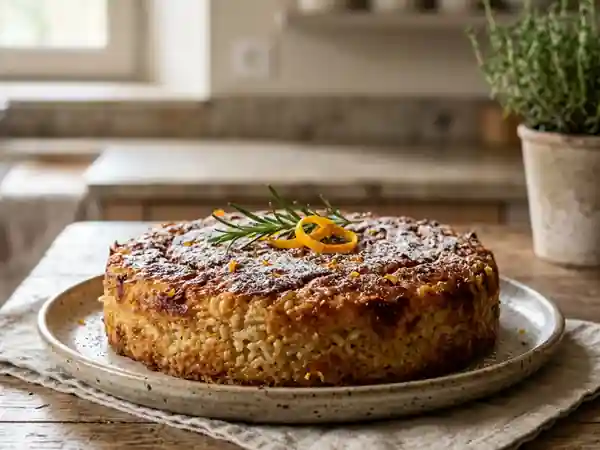 Gâteau de riz provençal fondant aux saveurs du Sud - Photo de présentation