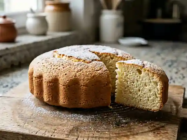 Gâteau de Savoie moelleux nature ou au chocolat pour une personne - Photo de présentation