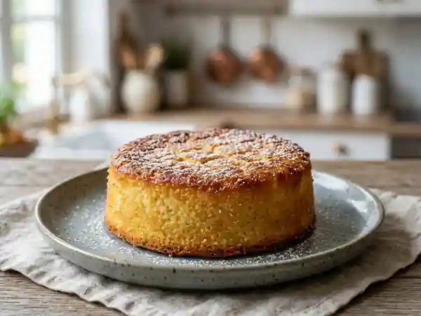 Gâteau de semoule crémeux à la vanille - Photo de présentation