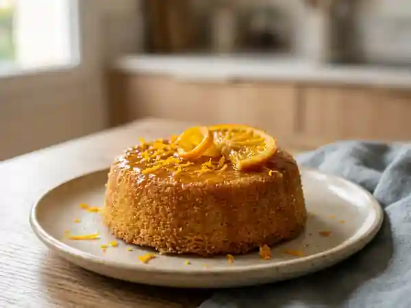 Gâteau de semoule fondant à l'orange - Photo de présentation