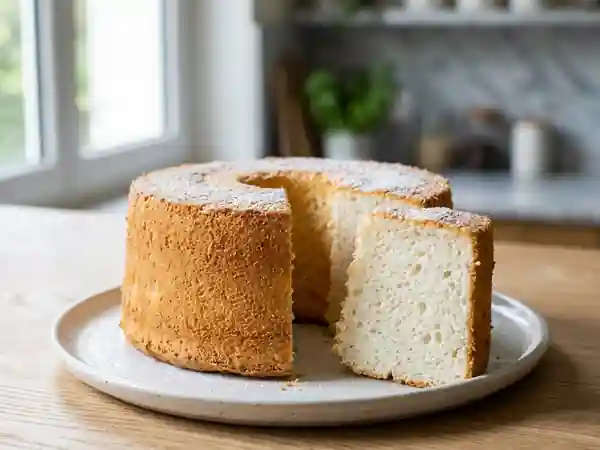 Gâteau des anges nuageux à la vanille - Photo de présentation