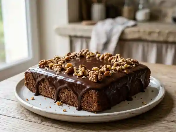 Succès fondant aux noix et ganache chocolat - Photo de présentation