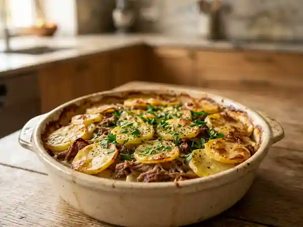Gâteau Fondant de Pommes de Terre au Canard - Photo de présentation