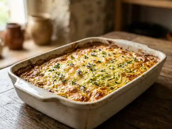 Gratin de courgettes fondant au fromage frais - Photo de présentation