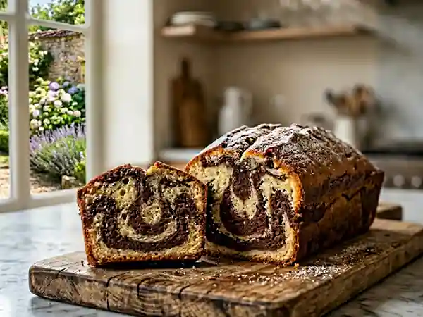 Gâteau marbré maison moelleux et gourmand - Photo de présentation