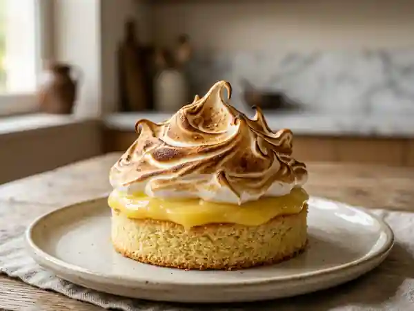 Gâteau Fondant Citron et Meringue Nuage - Photo de présentation