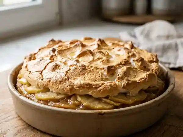 Gâteau meringué aux pommes fondantes : dessert gourmand et facile - Photo de présentation