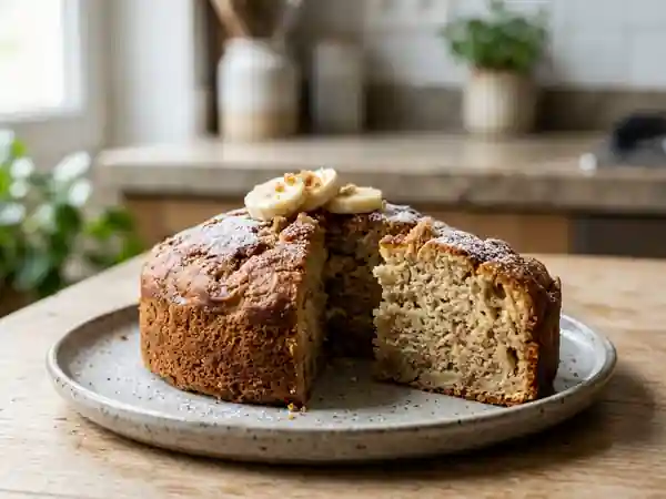 Cake à la banane fondant et vanillé - Photo de présentation