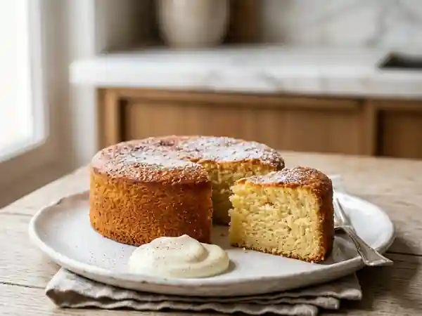 Gâteau moelleux à la crème de lait onctueuse - Photo de présentation