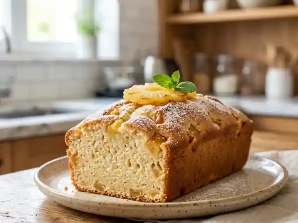 Gâteau moelleux à l'ananas aux blancs d'œufs facile et léger - Photo de présentation