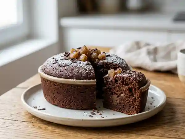 Fondant chocolat-marron au micro-ondes - Photo de présentation