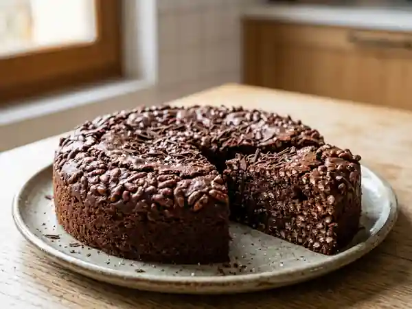 Moelleux craquant au riz soufflé et chocolat - Photo de présentation