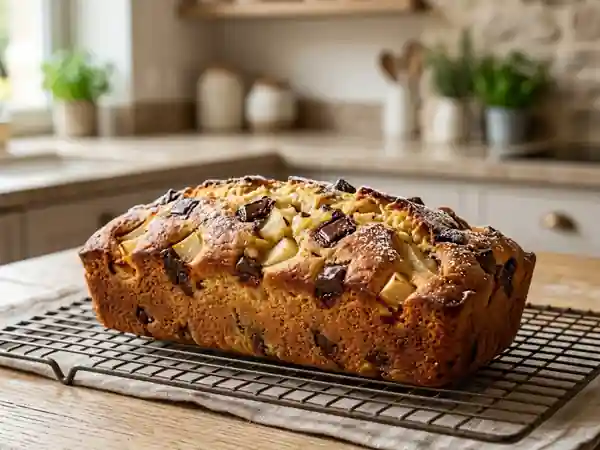 Moelleux yaourt, poires fondantes et chocolat - Photo de présentation