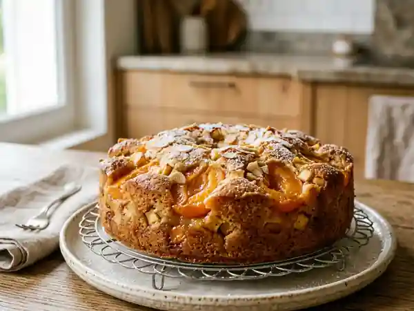 Moelleux fondant abricot et pomme - Photo de présentation