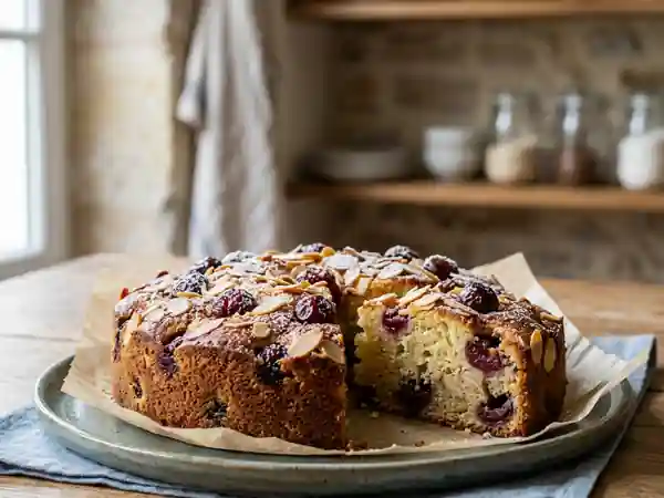 Gâteau moelleux aux cerises et amandes : recette facile et gourmande - Photo de présentation