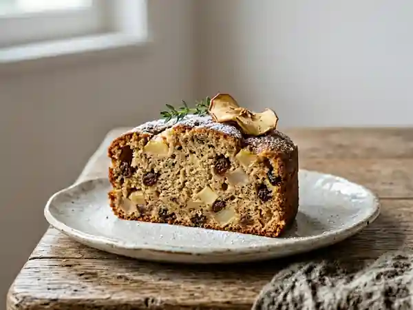 Gâteau fondant aux fruits infusés au thé - Photo de présentation