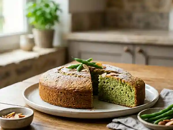 Moelleux fondant aux haricots verts et vanille - Photo de présentation
