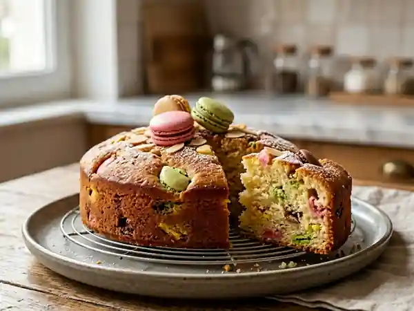 Moelleux vanillé aux éclats de macarons - Photo de présentation