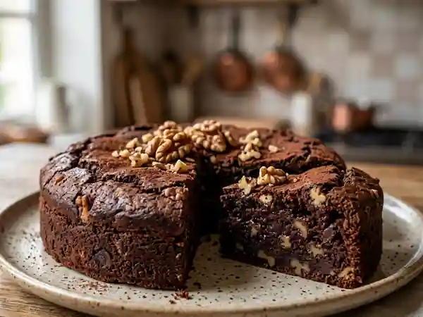 Moelleux intense chocolat noir et noix croquantes - Photo de présentation