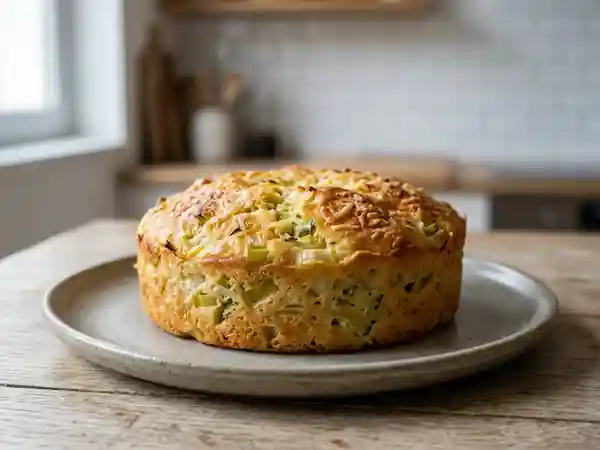 Moelleux aux poireaux et fromage fondu - Photo de présentation