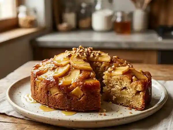 Moelleux aux pommes caramélisées au miel - Photo de présentation